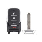 Key Fob Replacement Compatible with 2019-2024 Dodge Ram 1500 Pickup Smart Car Keyless Entry Remote Control Remote Start 68442907 68291689 OHT-4882056 4 Buttons 4A Chip